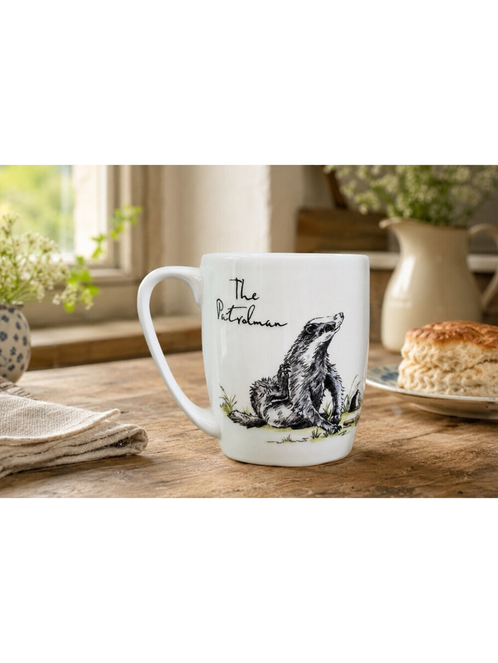 Queens by Churchill Country Pursuits The Patrolman Badger Mug Made in England